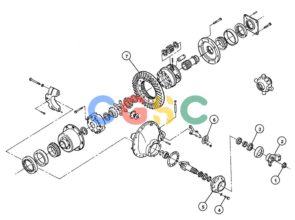 凯斯零件查询(FLX3330B) - FLOATER (12/99-9/02) (04-003) - REAR AXLE CARRIER Case Agriculture