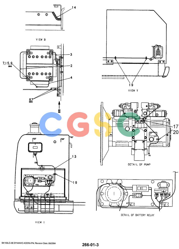 神钢零件查询(SK160LC-6E) - DYNAMIC ACERA EXCAVATOR 08/2004 ASN YM03U0523 (8/04-12/07) (01-065[03]) - HARNESS ASSY, UPPER FRAME (STD) Kobelco
