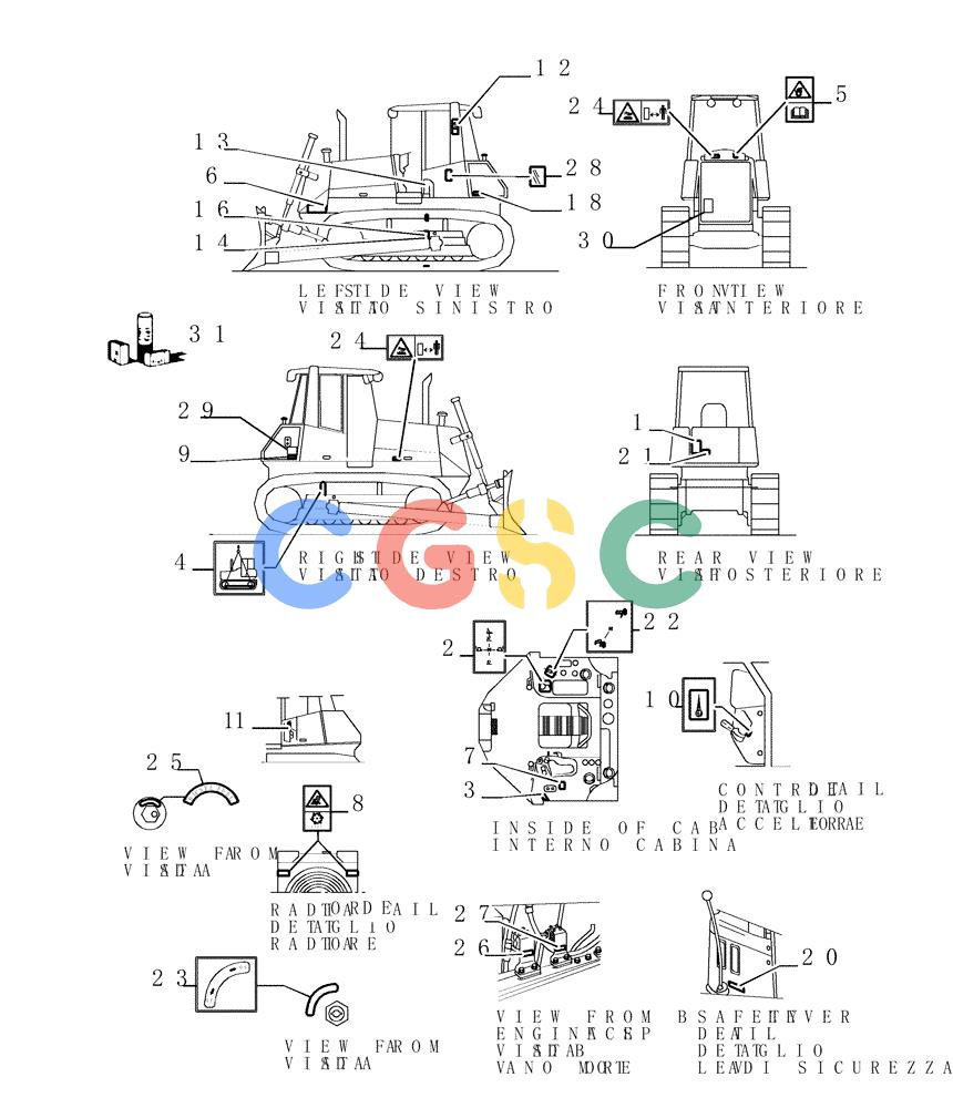 纽荷兰零件查询(DC180LT) - CRAWLER DOZER (5/00-) (6.780[04]) - DECALS - (FRENCH) - VERSION (01) New Holland Constructuion