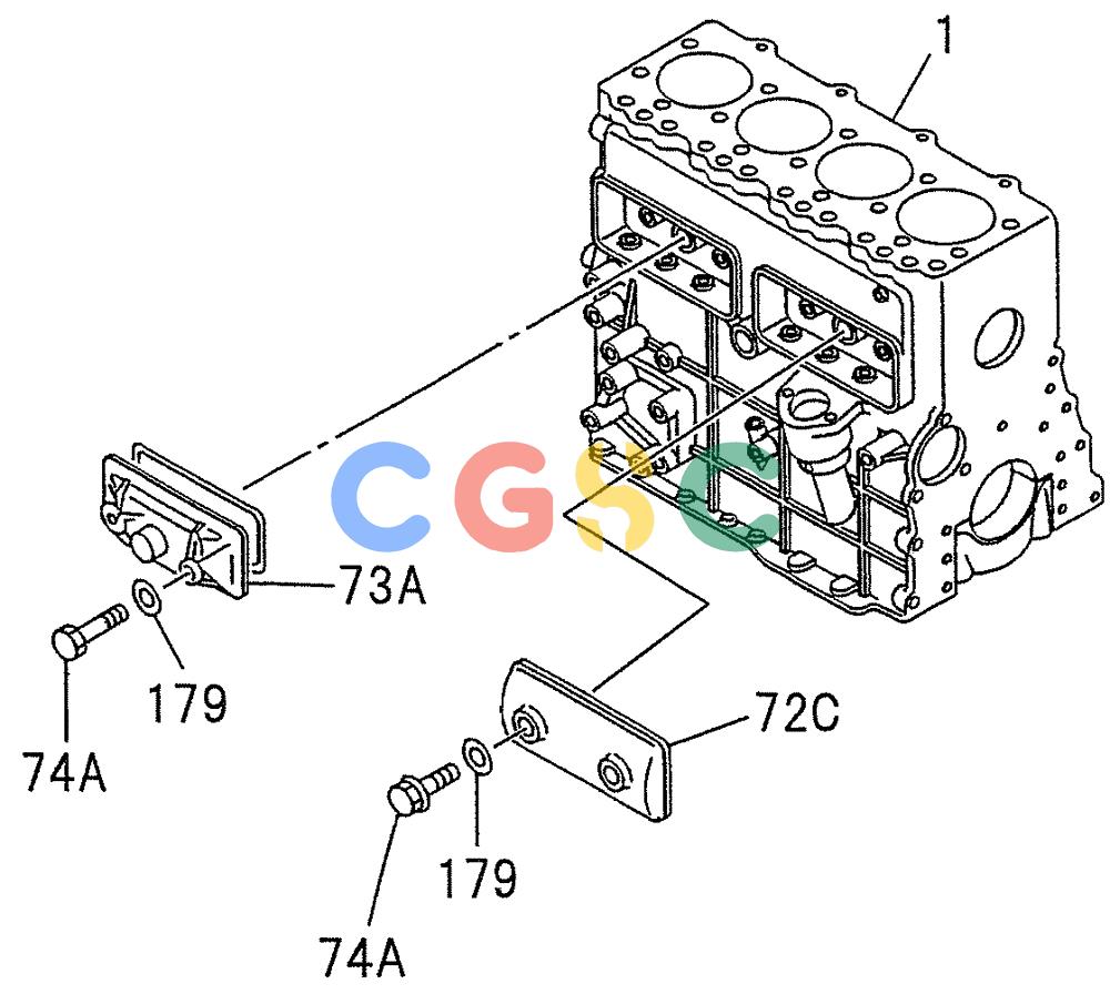 纽荷兰零件查询(E200SRLC) - CRAWLER EXCAVATOR BTW LA04-01506 - LA04-01625 (08-004[02]) - CYLINDER BLOCK New Holland Constructuion