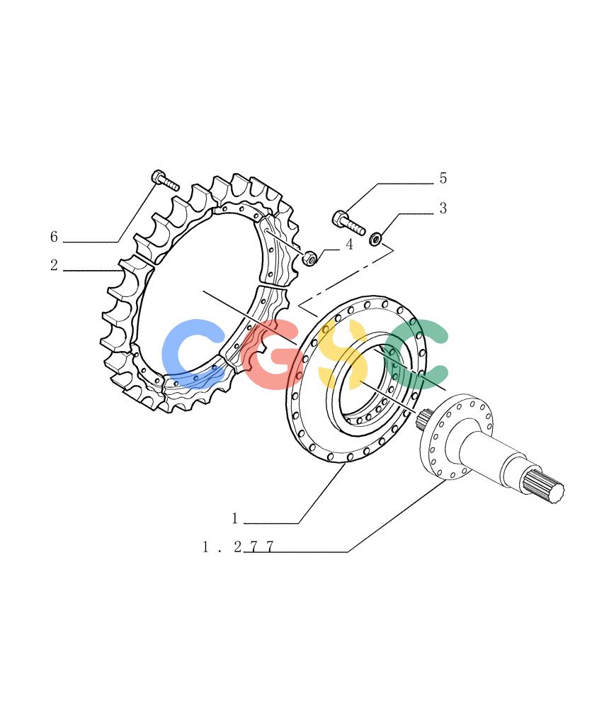 纽荷兰零件查询(DC180PS) - CRAWLER DOZER (11/00-) (1.266[03]) - SPROCKET New Holland Constructuion