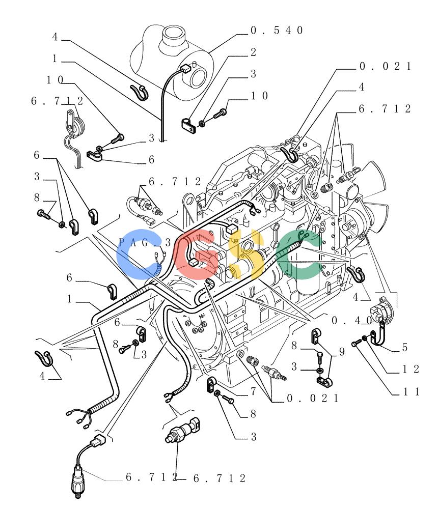 纽荷兰零件查询(DC180PS) - CRAWLER DOZER (11/00-) (6.711[01]) - ELECTRICAL SYSTEM - ELECTRIC WIRING New Holland Constructuion