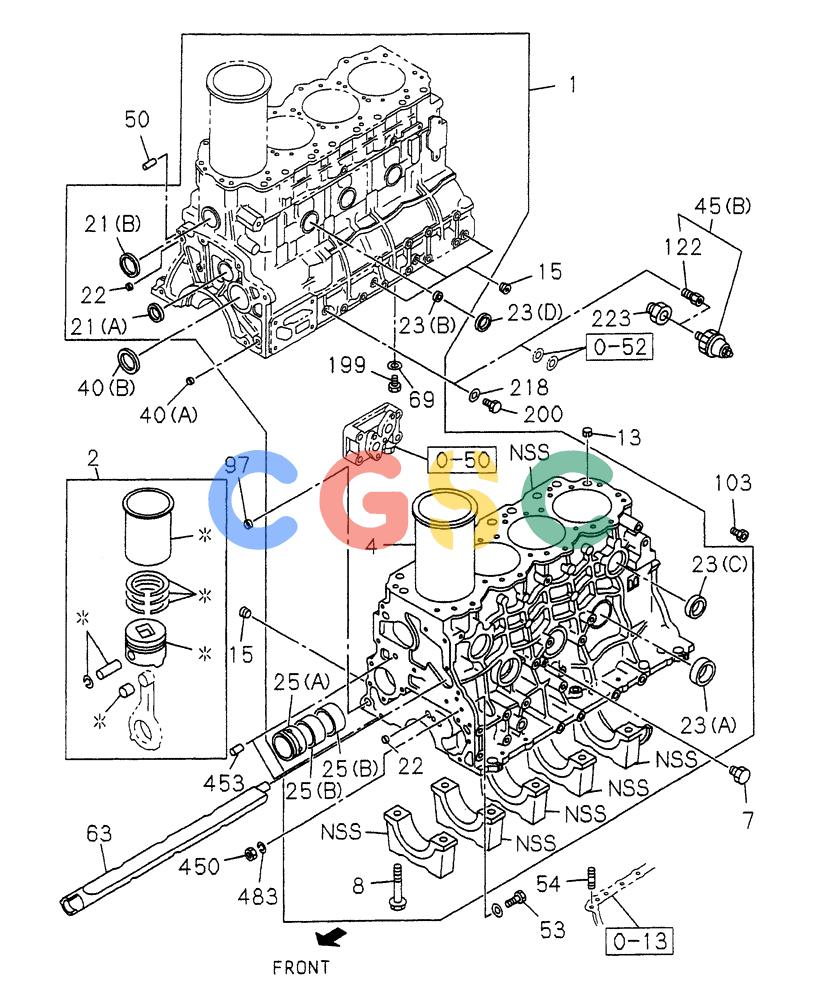 纽荷兰零件查询(E70) - MIDI CRAWLER EXCAVATOR (NA) (1/06-) (182) - CYLINDER BLOCK New Holland Constructuion