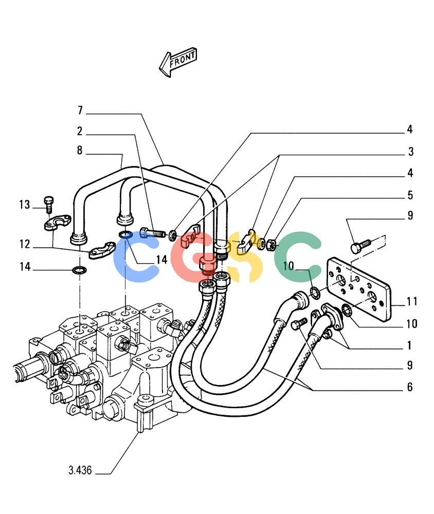 纽荷兰零件查询(FD175) - CRAWLER DOZER (N.A. VERSION)(S/N 061640 & AFTER) (1/93-) (3.440[03]) - REAR EQUIPMENT PIPING New Holland Constructuion