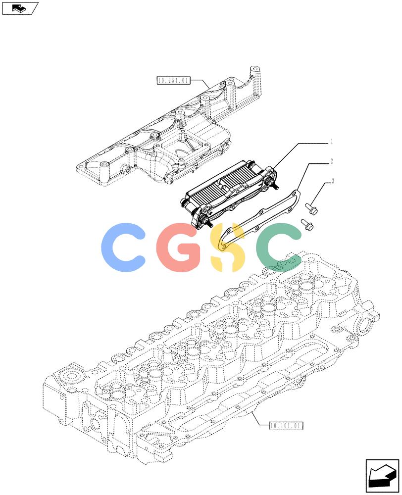 神钢零件查询(F4HFE613P A003) - ENGINE 504386130-LQ02P00019P1 (3/10-) (10.254.04) - INTAKE MANIFOLD - HEATER (504116855) Kobelco