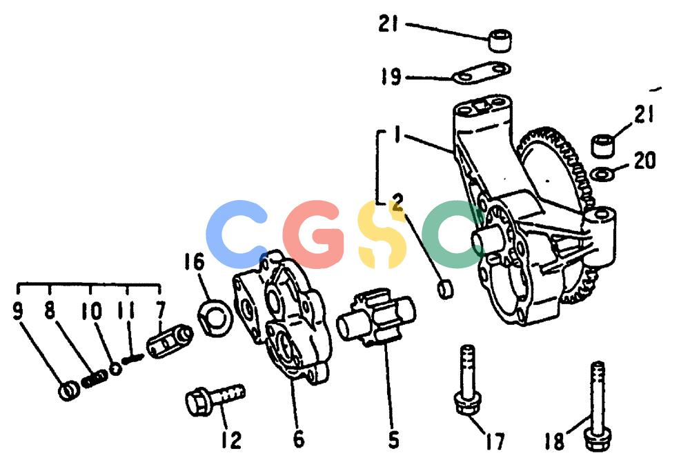 神钢零件查询(MD240C) - EXCAVATOR BTW LLU0301 - LLU0600 (1/80-12/06) (17-027) - OIL PUMP & GEAR TRAIN - 030-220A Kobelco
