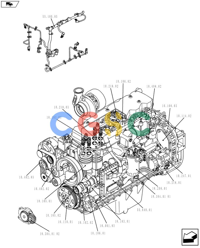 神钢零件查询(F4HFE613Z A005) - ENGINE 5801366340 - 84285367 (9/10-) (10.000.01[01]) - ENGINE (5801366340) Kobelco