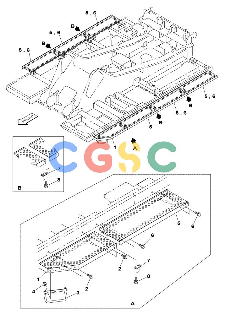 纽荷兰零件查询(E805) - CRAWLER EXCAVATOR TIER 3 (7/06-) (09-007-00[01]) - CATWALK New Holland Constructuion