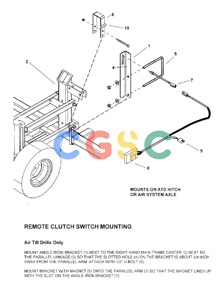 凯斯零件查询(3503) - CONCORD AIR SYSTEM (1/96-12/00) (C32) - REMOTE CLUTCH SWITCH MOUNTING Case Agriculture