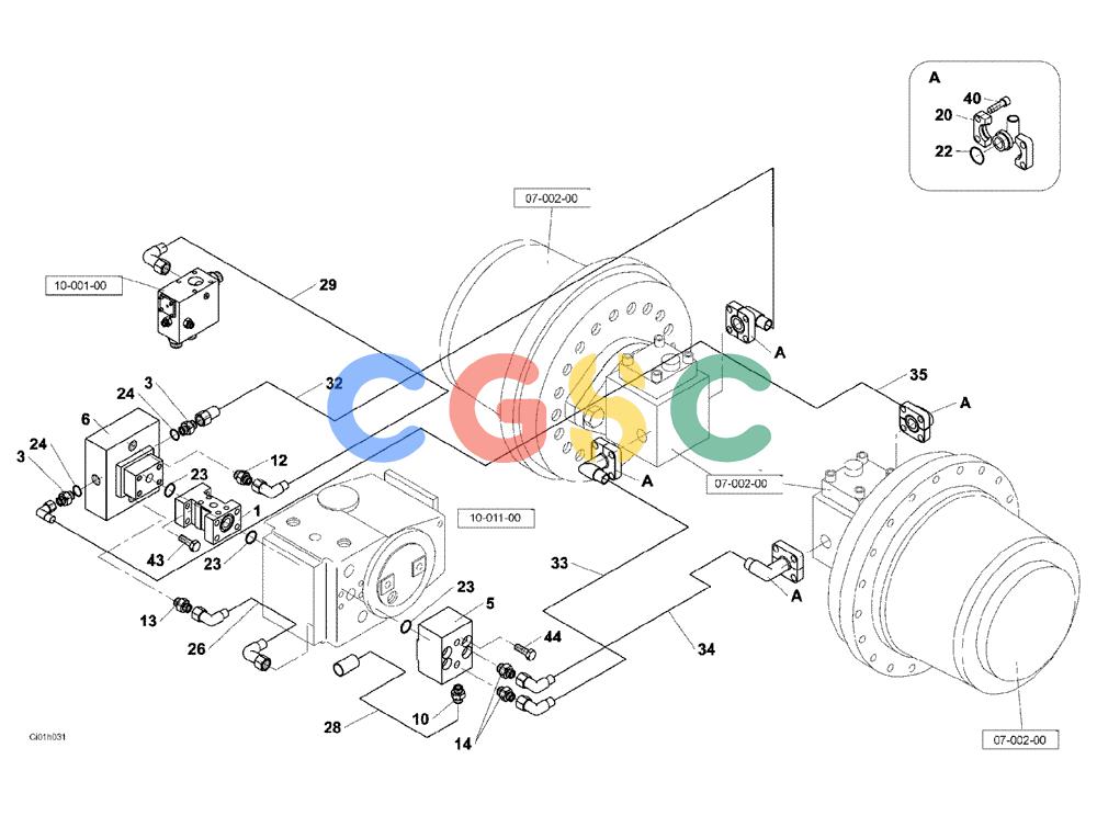 纽荷兰零件查询(CV2500) - VIBRATORY ROLLER (09-001-00[01]) - HYDRAULIC CIRCUIT,BRAKING New Holland Constructuion