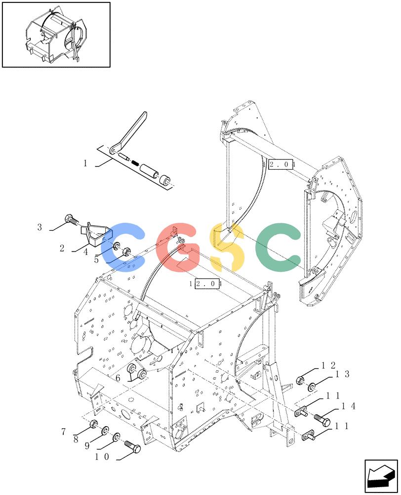 凯斯零件查询(RBX341) - SILAGE PACK ROUND BALER (3/03-12/05) (12.05[01]) - FRAME AND TAILGATE Case Agriculture
