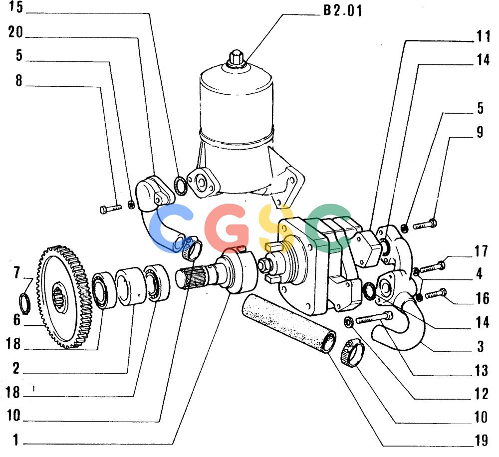 纽荷兰零件查询(FL14E) - CRAWLER LOADER (B1.10[001]) - SUCTION LINES AND PUMPS New Holland Constructuion