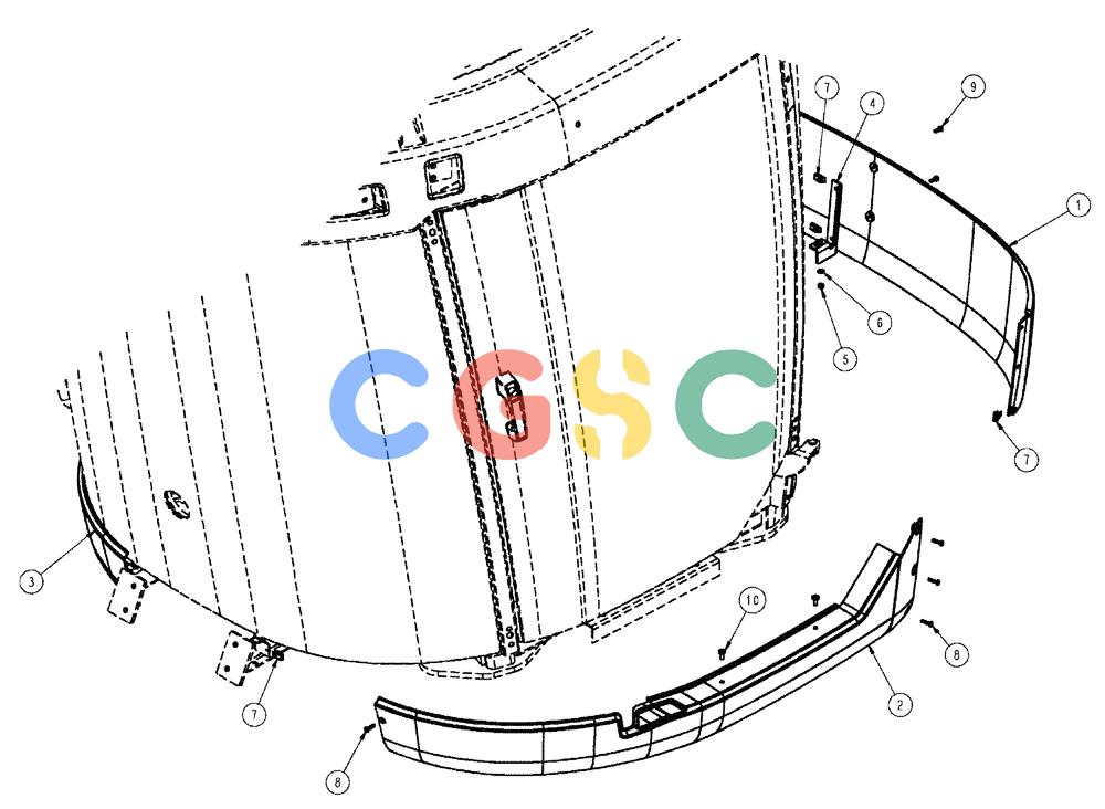 凯斯零件查询(FLX3510) - FLOATER (8/04-8/06) (01-005) - CAB SKIRT GROUP Case Agriculture