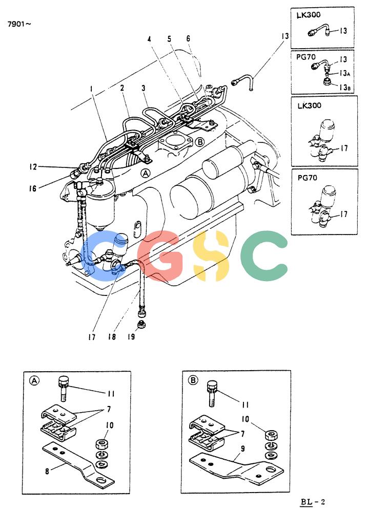 神钢零件查询(65R5P) - MITSUBISHI DIESEL ENGINE - LK300A WHEEL LOADER (1/06-12/06) (07-005[01]) - FUEL SYSTEM Kobelco