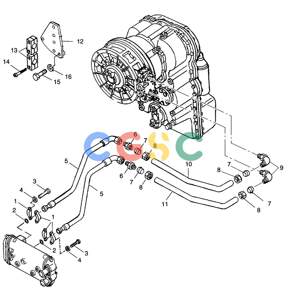 纽荷兰零件查询(AD250) - ARTICULATED DUMP TRUCK (7/01-) (1.211/1[31]) - TRANSMISSION - COMPONENTS - RETARDER OPTION New Holland Constructuion