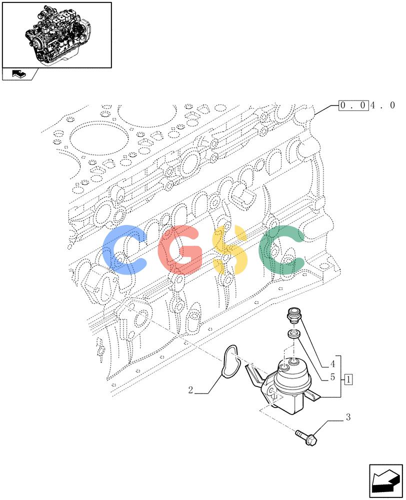 神钢零件查询(F4GE9684B J600) - ENGINE 504116859 - 87050849 (1/07-) (0.20.1) - FUEL PUMP (2830121) Kobelco