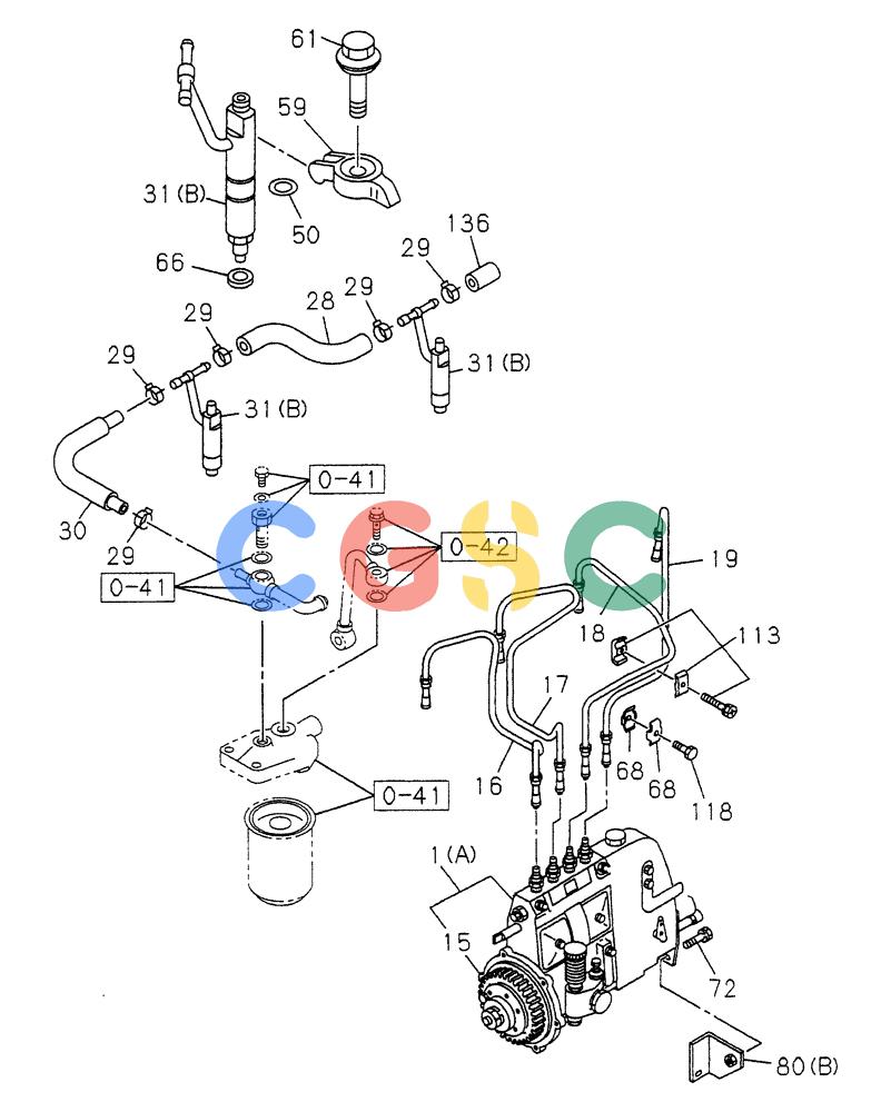 纽荷兰零件查询(E70) - MIDI CRAWLER EXCAVATOR (NA) (1/06-) (195) - FUEL INJECTION SYSTEM New Holland Constructuion