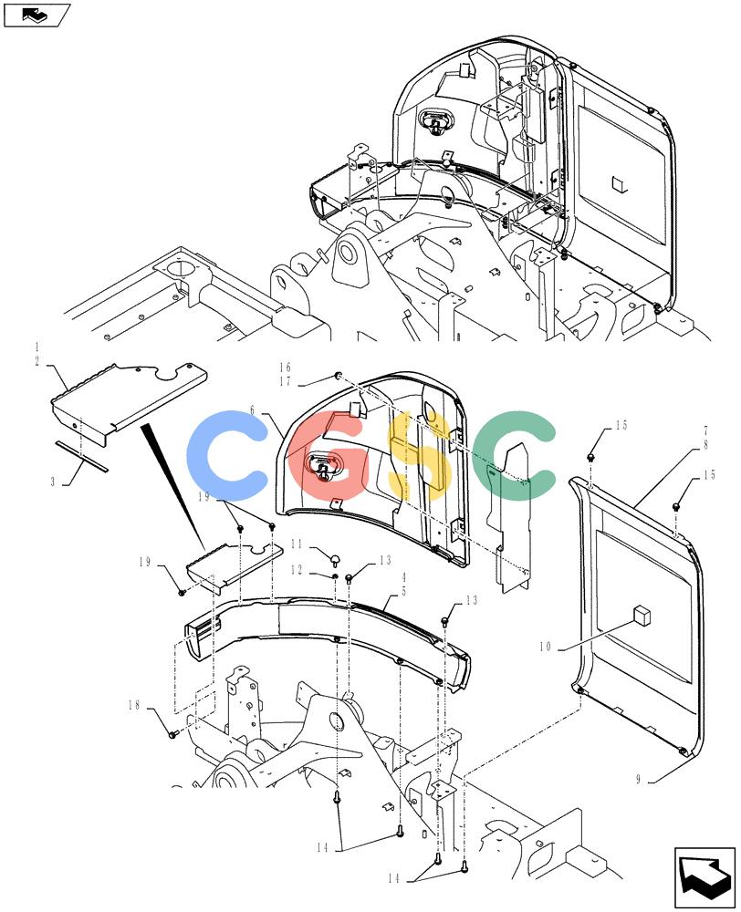 纽荷兰零件查询(E135BSRLC) - CRAWLER EXCAVATOR ASN YH06-08001 (01-069[03]) - GUARD INSTALLATION New Holland Constructuion