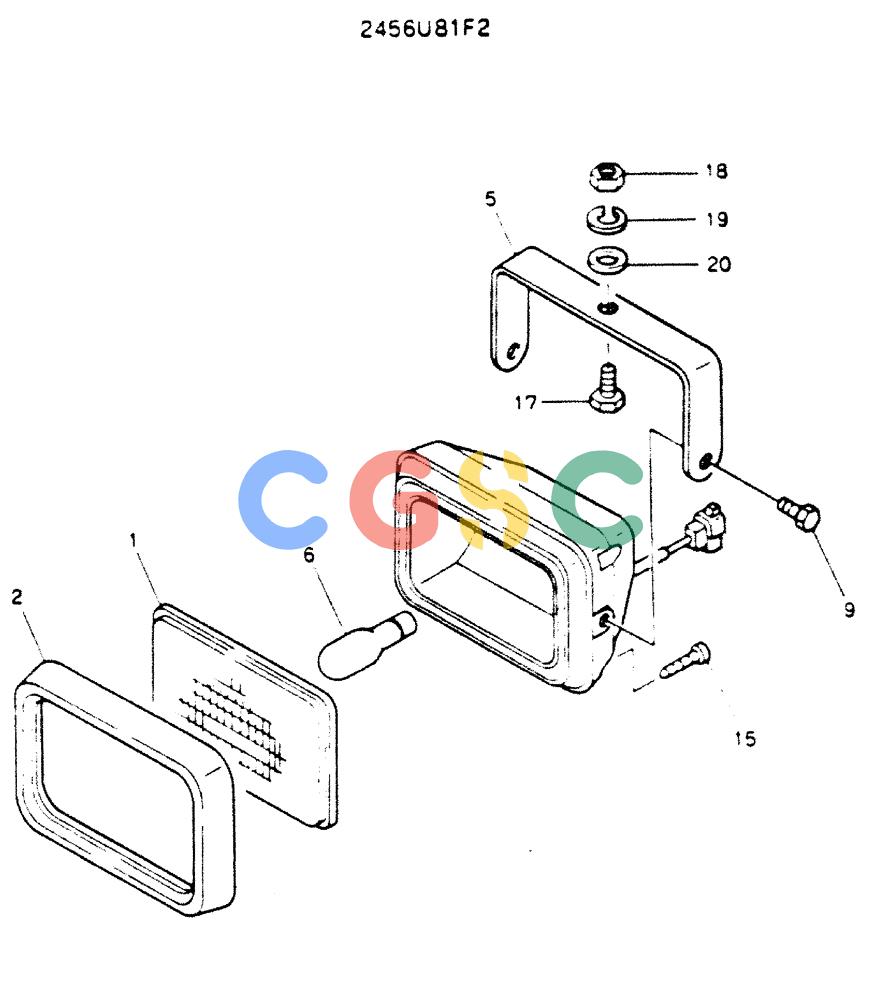 神钢零件查询(MD200C) - EXCAVATOR BTW YQU0701 - YQU2000 (1/80-12/06) (06-005) - LIGHT ASSY. WORKING 2456U81F2 Kobelco