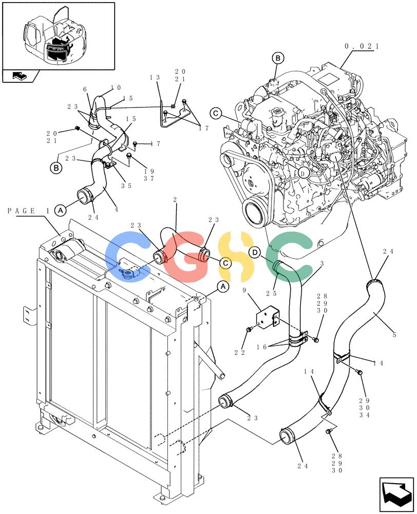 纽荷兰零件查询(E235BSR) - CRAWLER EXCAVATOR (5/07-) (0.003[03]) - RADIATOR New Holland Constructuion
