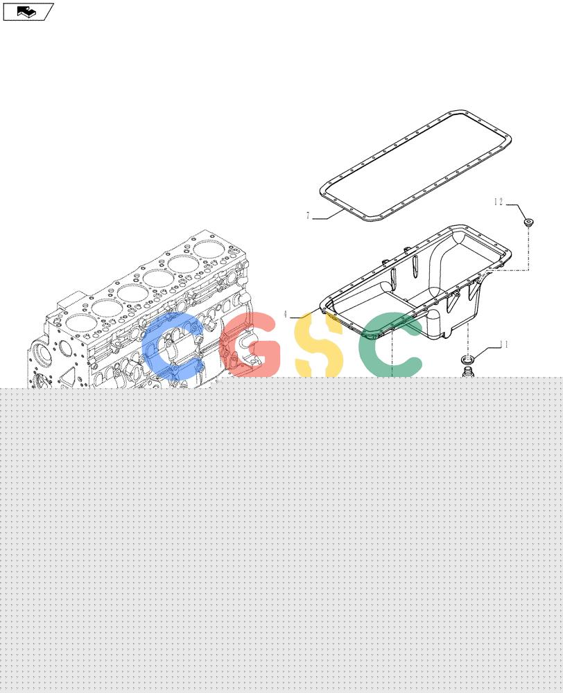 神钢零件查询(F4HFE613F E003) - ENGINE 5801398291 - 84359538 (1/12-) (10.102.01) - OIL SUMP & RELATED PARTS (504084707) Kobelco