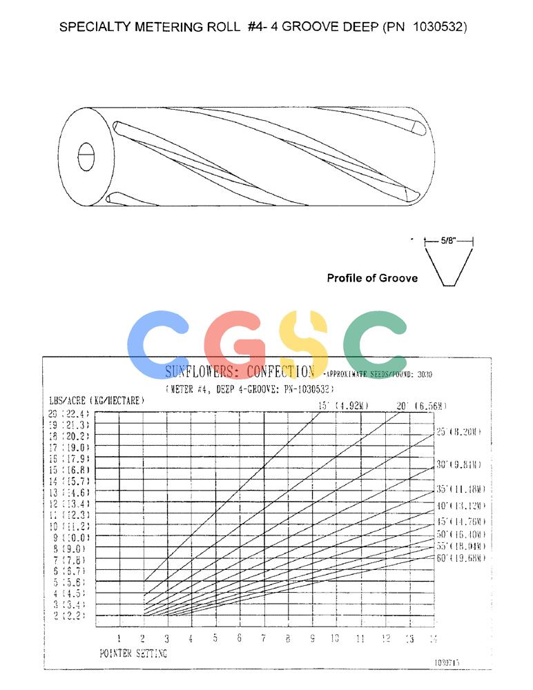 凯斯零件查询(1100) - CONCORD AIR SYSTEM (10/97-12/00) (D29) - SPECIALTY METERING ROLL #4 - 4 GROOVE DEEP, PN 1030532 Case Agriculture