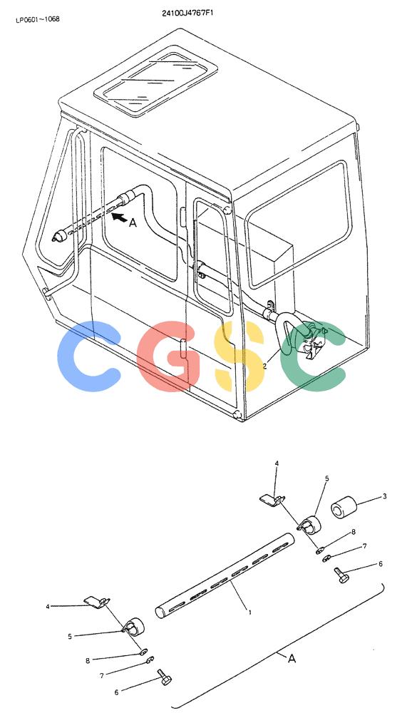 神钢零件查询(K905LC) - EXCAVATOR BTW YP0115 - YP0301 (1/85-12/03) (06-032) - DEFROSTER ASSY Kobelco