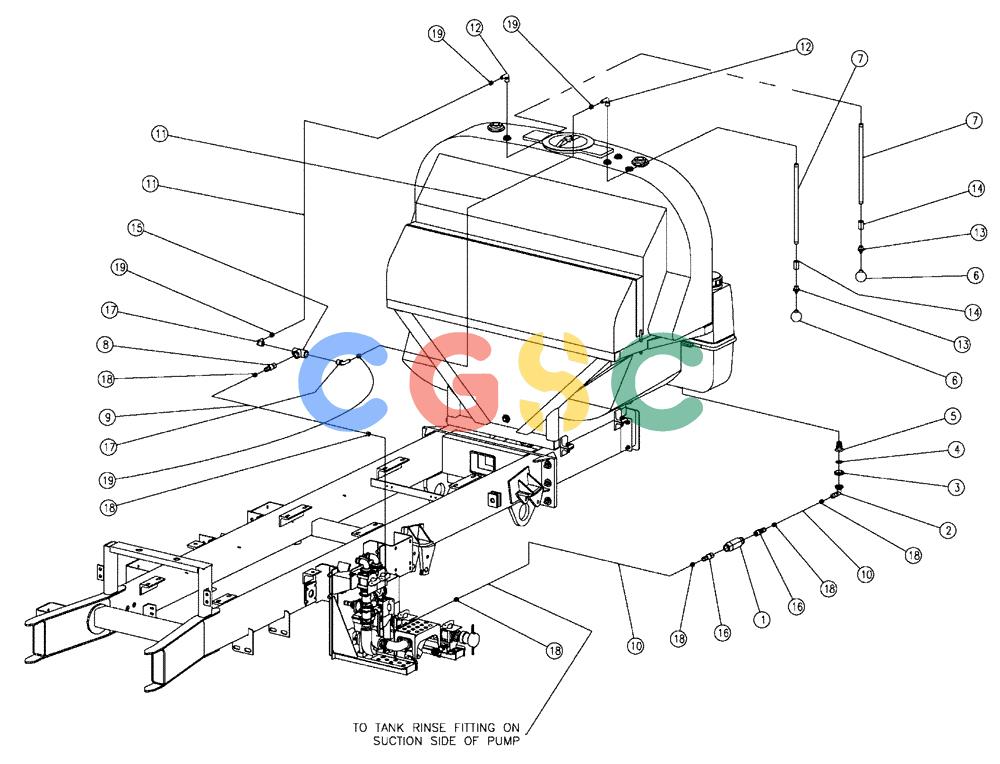 凯斯零件查询(438) - FLEX-AIR APPLICATOR - 2003 (3/03-10/03) (11-025) - TANK RINSE GROUP, FLEX-AIR®, 60’ & 70’ Case Agriculture