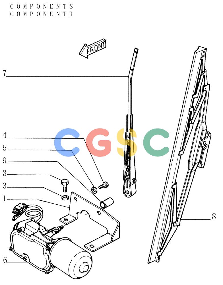 纽荷兰零件查询(FD145) - CRAWLER DOZER (N.A. VERSION) (10/98-) (5.652[16]) - ROPS CAB - REAR WINDSHIELD WIPER New Holland Constructuion