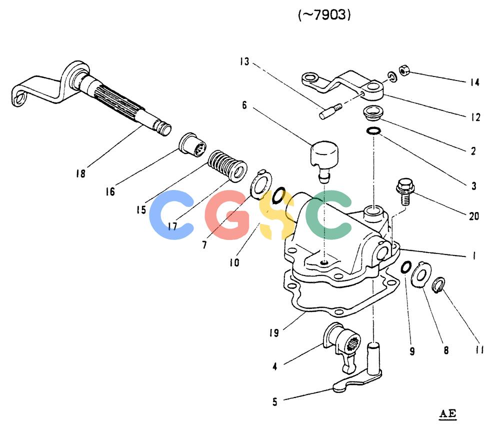 神钢零件查询(65R5P) - MITSUBISHI DIESEL ENGINE - LK300A WHEEL LOADER (1/06-12/06) (14-014) - TRANSMISSION GEAR SHIFTER UPPER (-7903) Kobelco