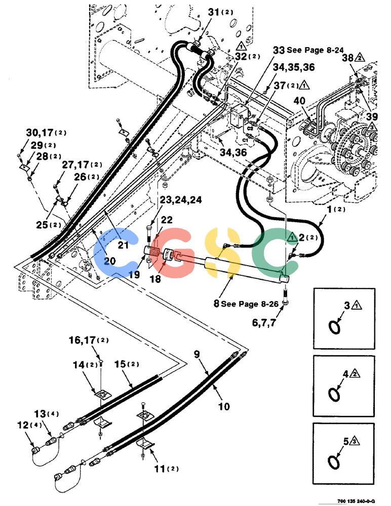 凯斯零件查询(RS551) - CASE IH ROUND BALER (1/99-12/00) (8-22) - HYDRAULIC ASSEMBLY, THREADER CONTROL Case Agriculture