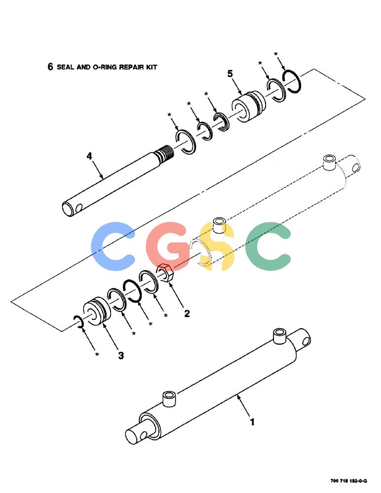 凯斯零件查询(RS551) - CASE IH ROUND BALER (1/99-12/00) (8-26) - HYDRAULIC CYLINDER ASSEMBLY, THREADER, 700718182 HYDRAULIC CYLINDER COMPLETE Case Agriculture