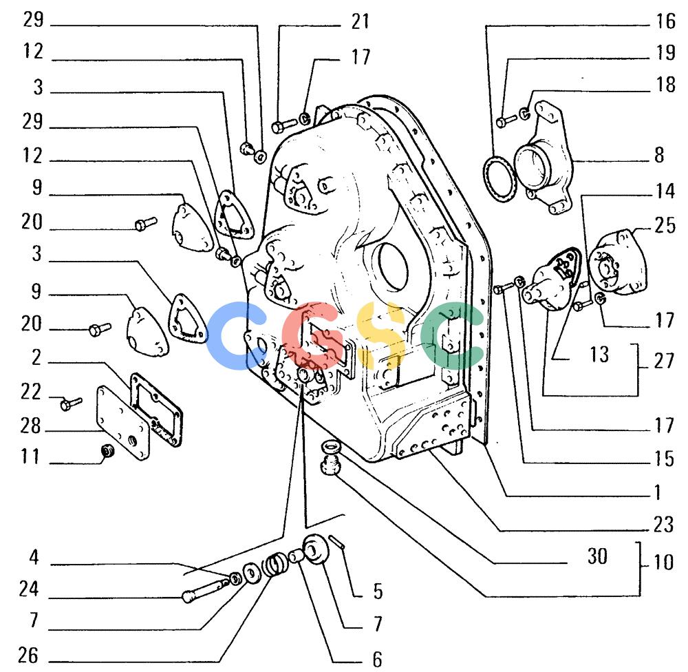 纽荷兰零件查询(FD14E) - CRAWLER DOZER (1.2110[004]) - TRANSMISSION-TRANSMISSION HOUSING New Holland Constructuion