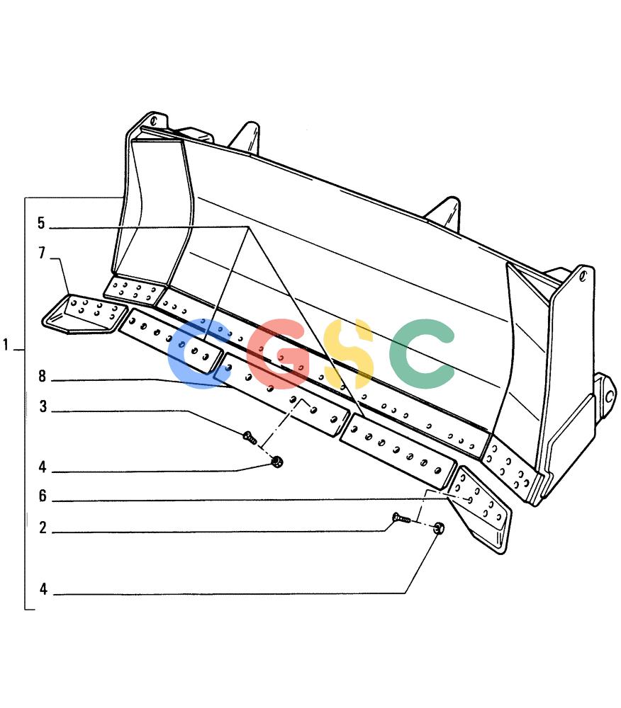 纽荷兰零件查询(FD255) - CRAWLER DOZER (N.A. VERSION) (7/95-) (9.468[01]) - SEMI-U MOLDBOARD (HSU) - OPTIONAL CODE 76029760 New Holland Constructuion