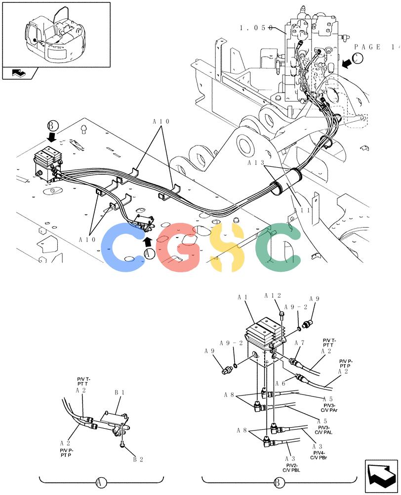 纽荷兰零件查询(E235BSR) - CRAWLER EXCAVATOR (5/07-) (1.080[13]) - PILOT PIPING New Holland Constructuion