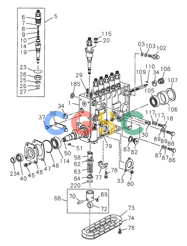 纽荷兰零件查询(E805) - CRAWLER EXCAVATOR (1/05-) (03-017-01[01]) - INJECTION PUMP New Holland Constructuion