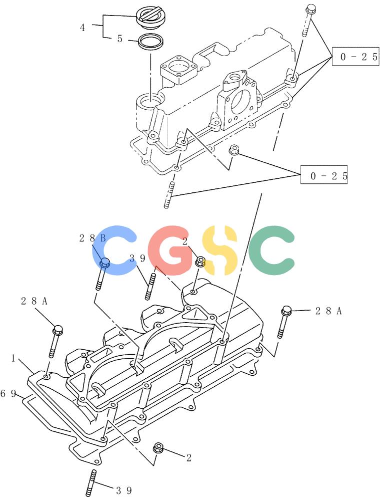 纽荷兰零件查询(E80BMSR) - CRAWLER EXCAVATOR ASN LF05-04001 - (N8TA18060) (B118M-10A) - CYCLINDER HEAD COVER New Holland Constructuion