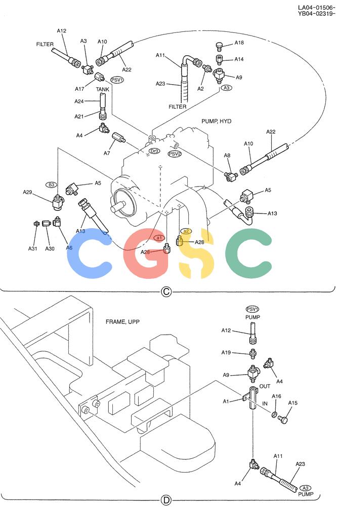 纽荷兰零件查询(E200SRLC) - CRAWLER EXCAVATOR BTW LA04-01506 - LA04-01625 (01-032[02]) - CONTROL LINES, REMOTE New Holland Constructuion