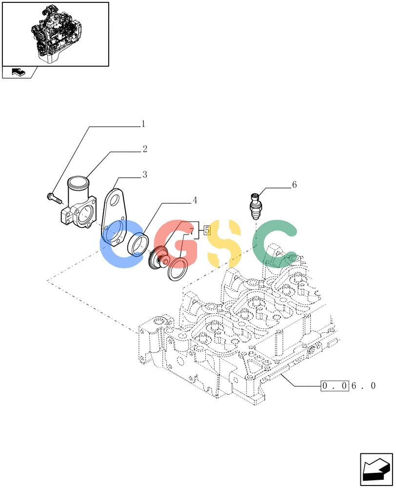 神钢零件查询(F4GE9484A J601) - ENGINE - 504103783 - 920019898 (1/13-) (0.32.6) - THERMOSTAT - ENGINE COOLING SYSTEM (504083230-504083237-504033593) Kobelco