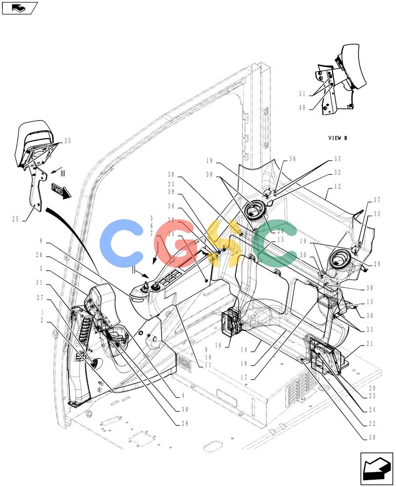 纽荷兰零件查询(E135BSRLC) - CRAWLER EXCAVATOR ASN YH06-08001 (01-074[01]) - PANEL ASSEMBLY, INSTRUMENT New Holland Constructuion