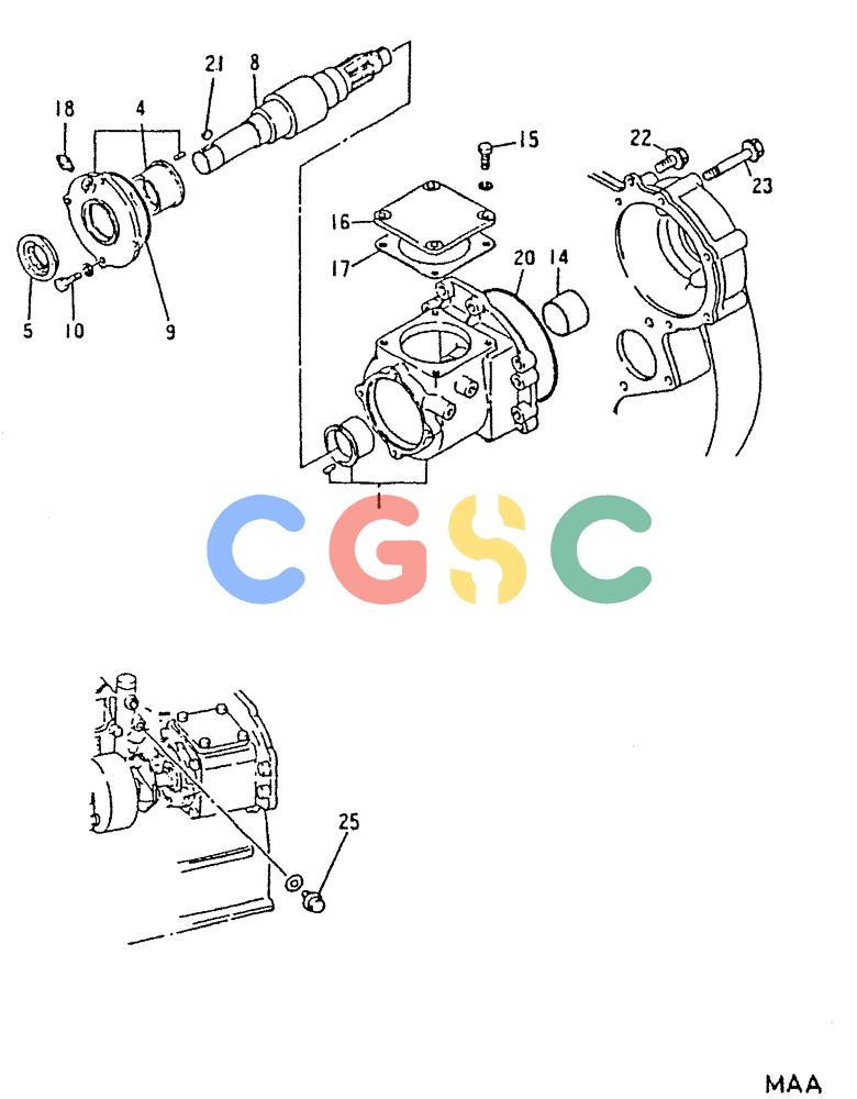 神钢零件查询(6D22-TC) - MITSUBISHI DIESEL ENGINE - K912, K912LC, & K916 (1/83-12/06) (05-001) - FUEL INJECTION PUMP DRIVE Kobelco