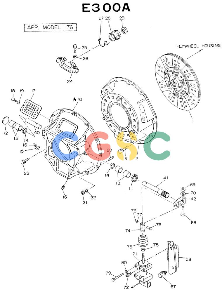 神钢零件查询(NE6(T)04) - NISSAN DIESEL ENGINE (1/86-12/98) (09-001[01]) - CLUTCH (FITTING PARTS) Kobelco
