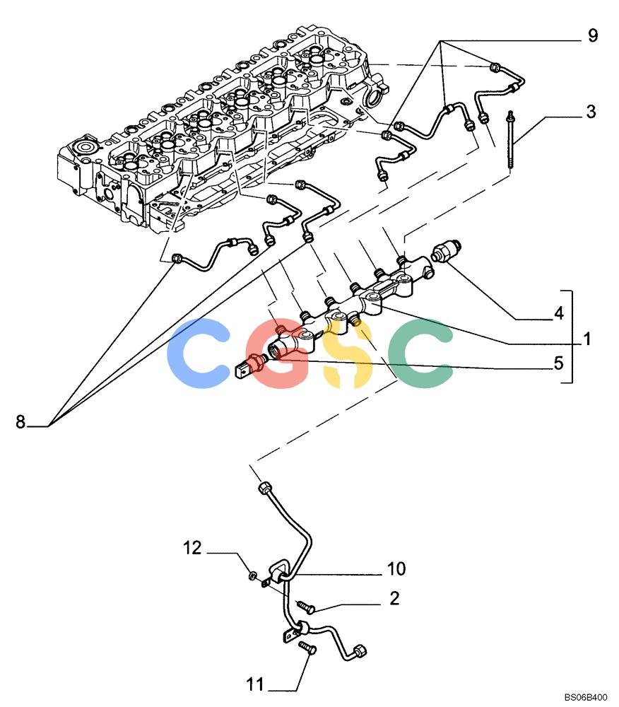 纽荷兰零件查询(D150B) - CRAWLER DOZER TIER 3 (HYDRO) (10/07-) (03-05) - FUEL INJECTION TUBES New Holland Constructuion