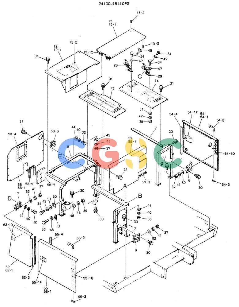 神钢零件查询(MD200C) - EXCAVATOR BTW YQU0701 - YQU2000 (1/80-12/06) (02-005[01]) - GUARD ASSY Kobelco