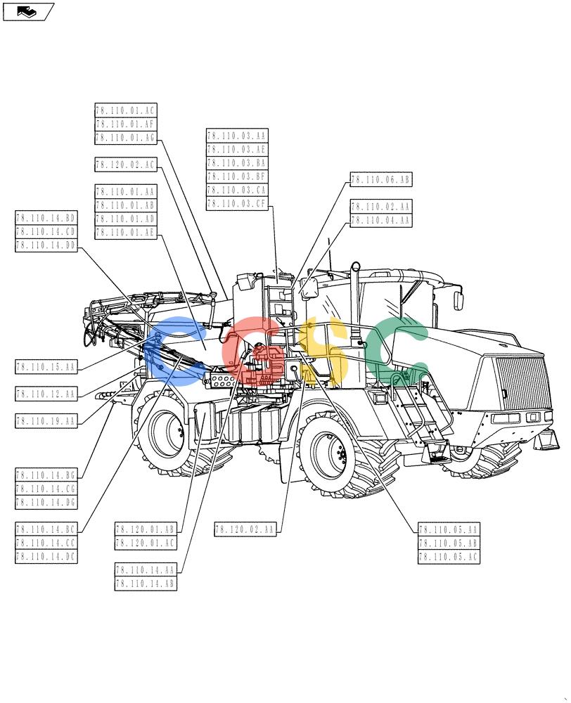 凯斯零件查询(810) - FLEX-AIR APPLICATOR - 2012 (2/12-) (78.000.00[01]) - SECTION INDEX - SPRAYING Case Agriculture
