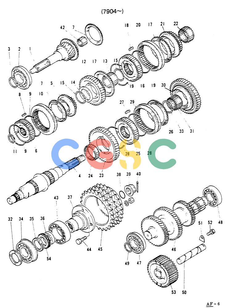 神钢零件查询(65R5P) - MITSUBISHI DIESEL ENGINE - LK300A WHEEL LOADER (1/06-12/06) (14-006) - TRANSMISSION GEAR & SHAFT (7904-) Kobelco