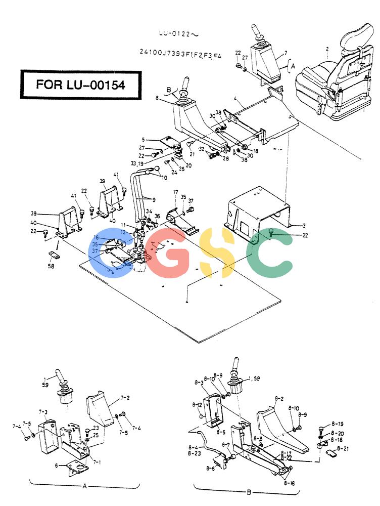神钢零件查询(K935) - EXCAVATOR SUPPLEMENT ASN LU00154 (1/76-12/03) (03-004[04]) - CONTROL ASSY (FOR NORWAY) Kobelco
