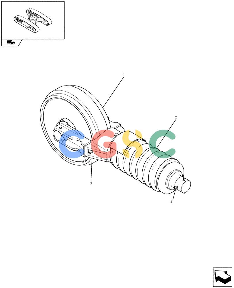 纽荷兰零件查询(E235BSR) - CRAWLER EXCAVATOR (5/07-) (3.020[02]) - TRACK IDLER New Holland Constructuion