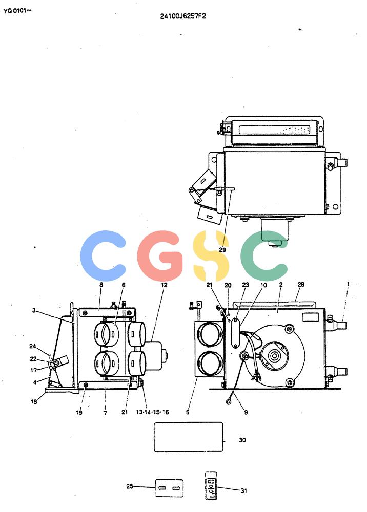 神钢零件查询(MD200BLC) - EXCAVATOR BTW YQ0101 - YQ0564 (1/80-12/06) (05-012) - HEATER ASSY Kobelco