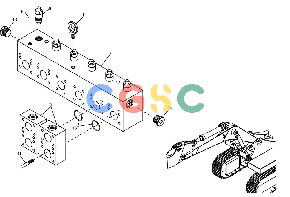 纽荷兰零件查询(EC450) - CRAWLER EXCAVATOR (SN: 750001-UP) (11/99-) (22.402[001]) - DISTRIBUTOR (S/N 750001-UP) New Holland Constructuion